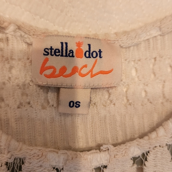 Stella & Dot Kids Crochet Coverup Off White Sheer One Size - Picture 2 of 12